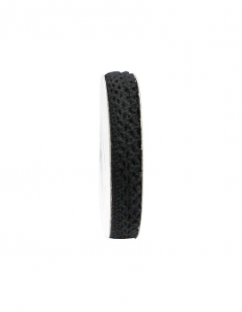 Klöppelspitze schwarz 12mm breit, 5m auf Rolle